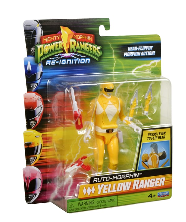 Power Rangers Auto-Morphin Yellow Ranger Figure