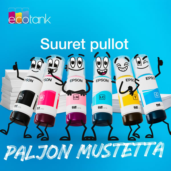 Epson 107 EcoTank -mustepullo, vaalea magenta