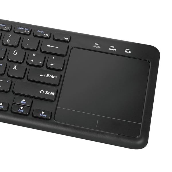 LogiLink ID0188 näppäimistö Koti Langaton RF QWERTZ Musta