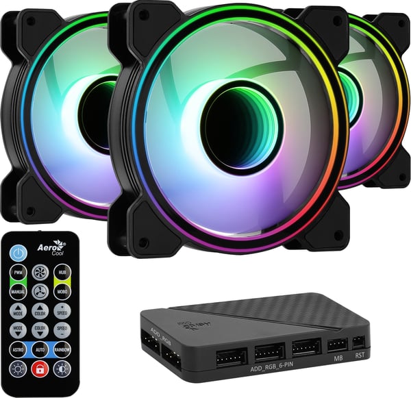 Aerocool Mirage 12 ARGB Pro Datorväska Fan 12 cm Svart