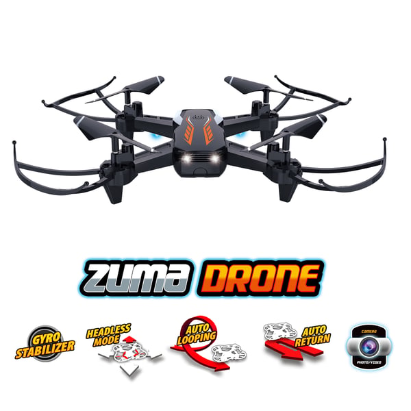 Gear2Play TR80514 kamera drone 4 rotorer Quadrokopter 0,7 MP Sort