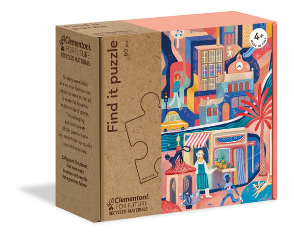 Clementoni Find it puzzle: Winter Konturpussel 60 styck Världen