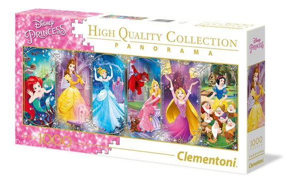 Clementoni Disney Princess Puslespil 1000 stk Tegnefilm
