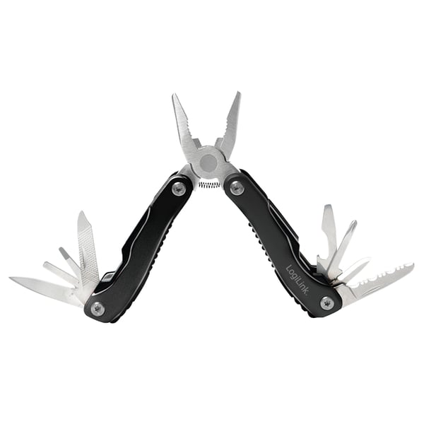 LogiLink WZ0044 multiverktygstänger Fickformat 11 verktyg Svart, Silver