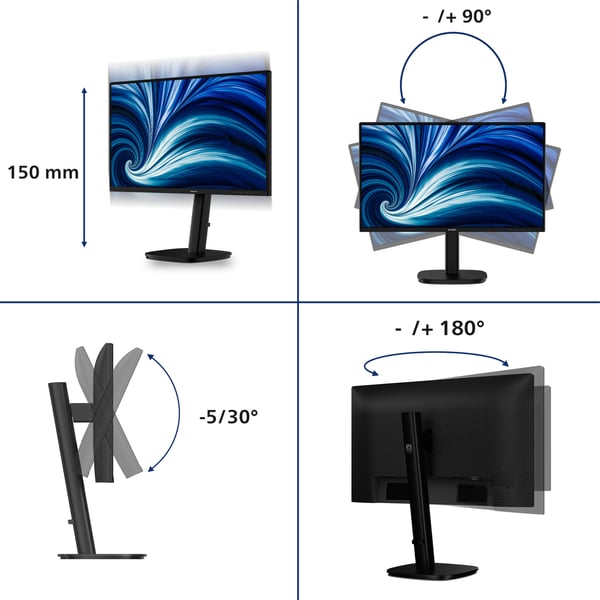 Philips 3000 series 24B2N3200A/00 computerskærm 60,5 cm (23.8") 1920 x 1080 pixel Fuld HD LED Sort