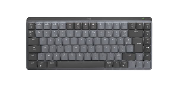 Logitech Master MX Mechanical Mini tangentbord Kontor Trådlös RF + Bluetooth AZERTY Fransk grafit