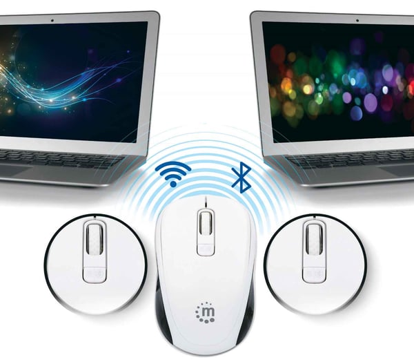 Manhattan 179645 hiiri Office Molempikätinen Bluetooth Optinen 1600 DPI