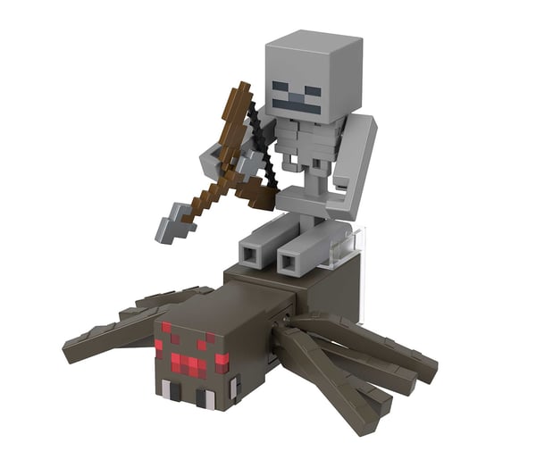 Minecraft 3.25' CORE FIGURE 2-PACK Skeleton Spider Jockey