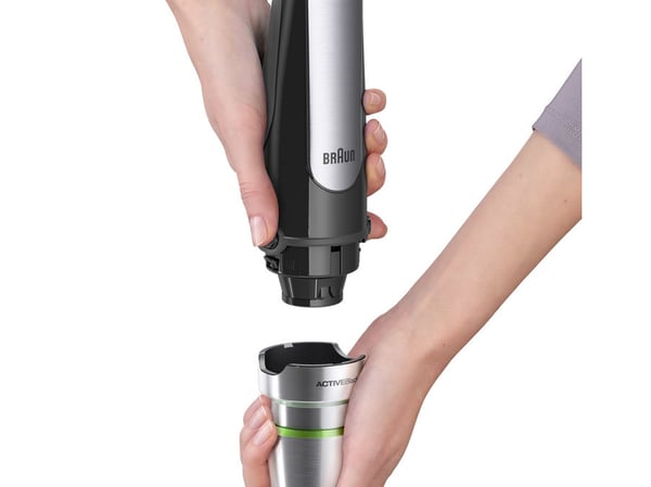 Braun MQ 7025X 0,6 L Upotettava sekoitin 1000 W Musta, Ruostumaton teräs
