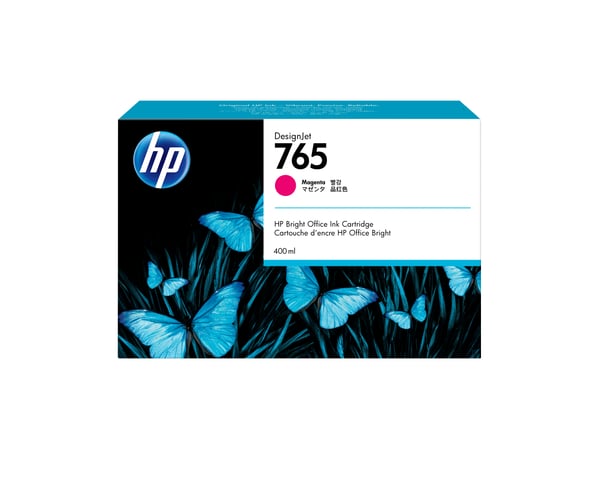 HP 765 Designjet-blækpatron, 400 ml, magenta HP 765 Designjet-blækpatron, 400 ml, magenta