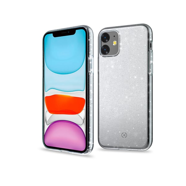 Celly Sparkle mobiltelefon etui 15,5 cm (6.1") Cover Transparent, Hvid