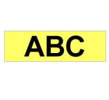 Brother Gloss Laminated Labelling Tape - 12mm, Black/Yellow etikett-tejp TZ