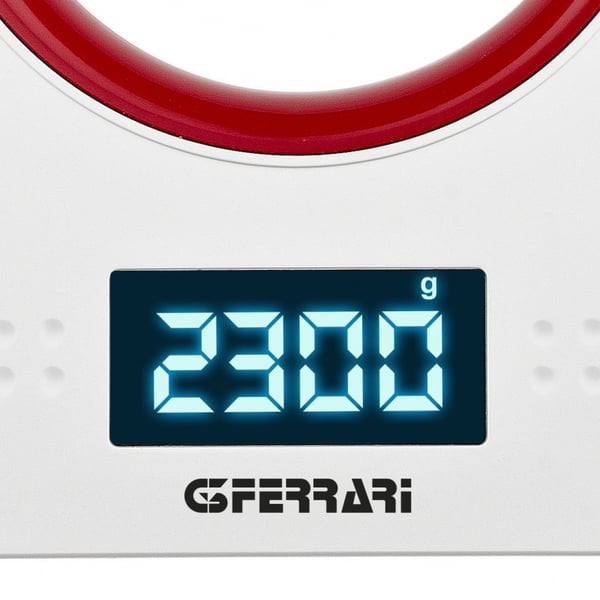 G3 Ferrari G20071 Rød, Hvid Bordplade Rektandel Elektronisk køkkenvægt