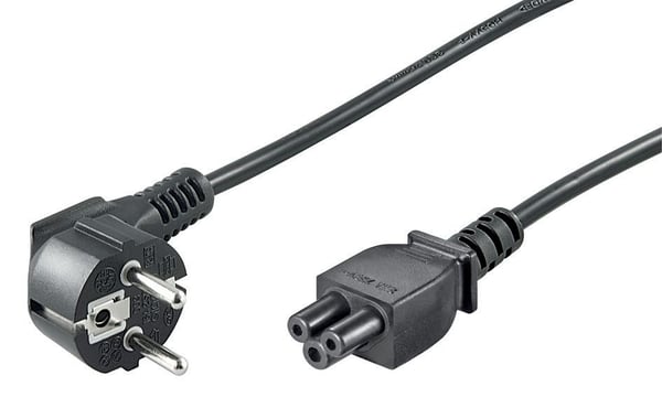 Microconnect PE010805 el-ledning Sort 0,5 m Strømstik type E+F C5 forbinder