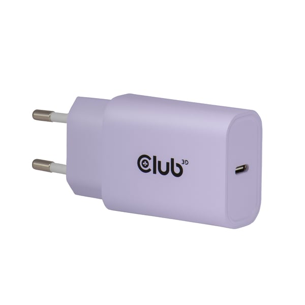 CLUB3D CAC-3025 mobiililaitteen laturi Älypuhelin, Universaali Purppura AC Pikalataus Sisätila