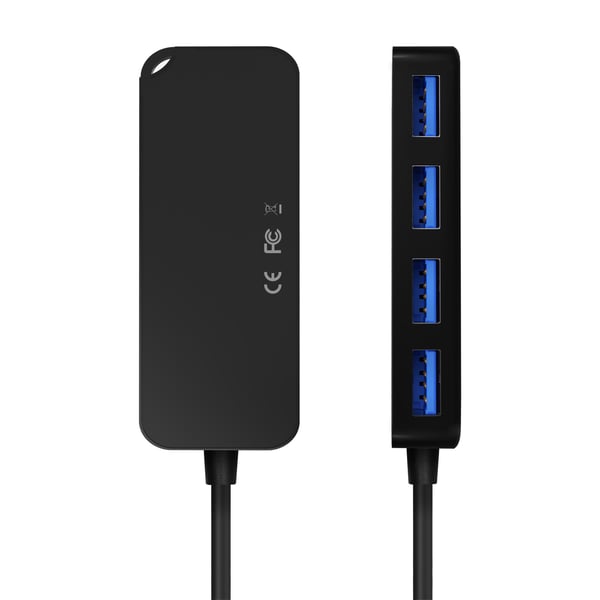 AISENS A109-0716 gränssnittshubbar USB 3.2 Gen 1 (3.1 Gen 1) Type-C 5000 Mbit/s Svart