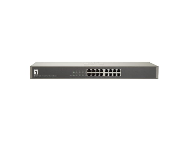 LevelOne FSW-1650 verkkokytkin Hallitsematon Fast Ethernet (10/100) Harmaa
