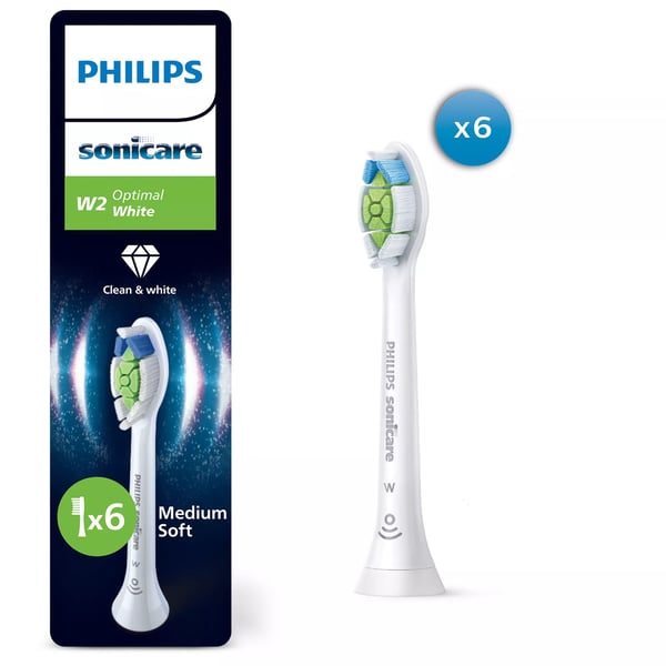 Philips Optimal White HX6066/87 6-pack borsthuvuden Philips Optimal White HX6066/87 6-pack borsthuvuden