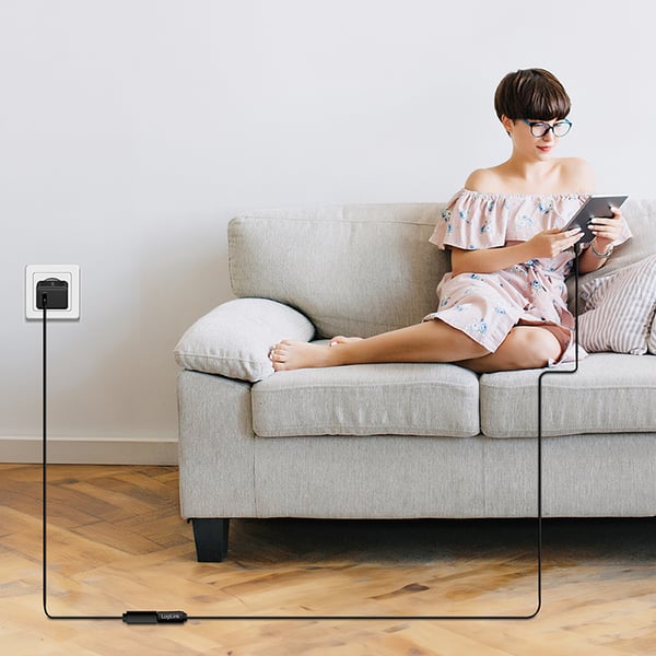 LogiLink CU0211 USB-kabel USB 2.0 2 m USB C 0,48 Gbit/sek. 100 W Sort