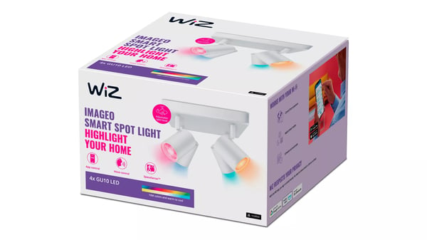 WiZ IMAGEO 4 x justerbare spots, firkantet plade