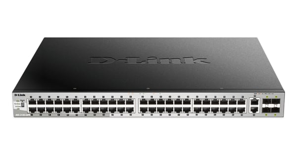 D-Link DGS-3130-54PS Hallittu L3 Gigabit Ethernet (10/100/1000) Power over Ethernet -tuki Musta, Harmaa