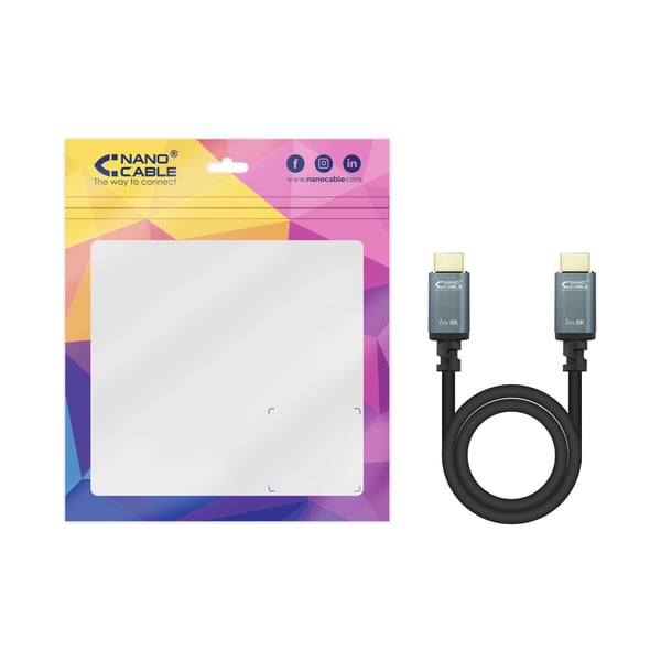 Nanocable 10.15.8000 HDMI-kabel 0,5 m HDMI Typ A (standard) Svart