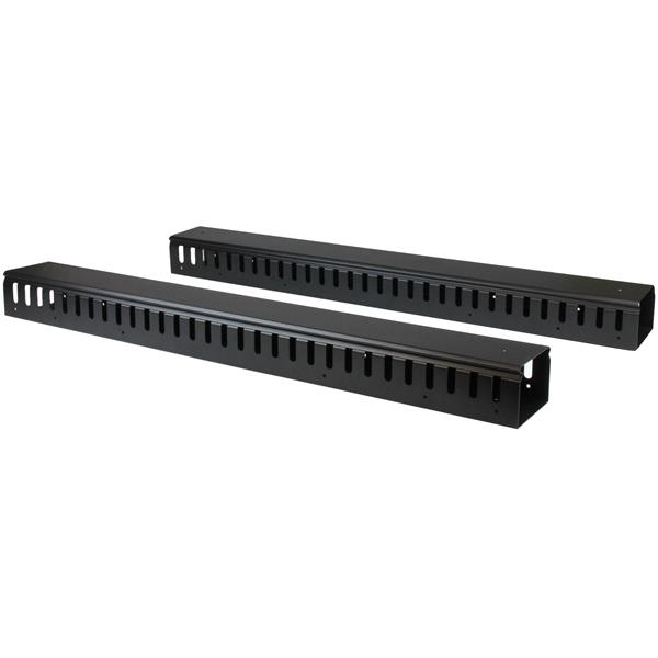 StarTech.com Vertikal kabelorganiserare med fingerkanaler - 0U - 1,8 m