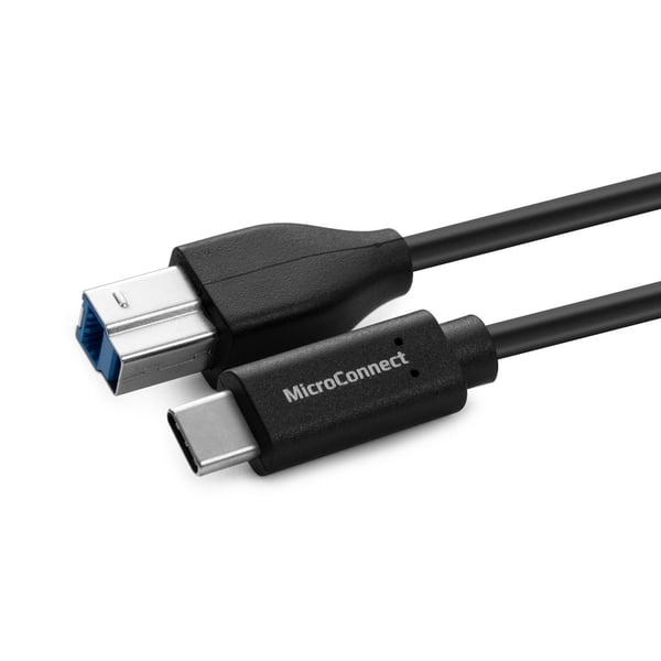 Microconnect USB3.1CB1 USB-kabel USB 3.2 Gen 1 (3.1 Gen 1) 1 m USB C USB B Sort