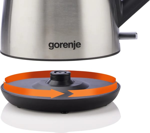 Gorenje K17OS vattenkokare 1,7 l 2200 W Rostfritt stål, Svart