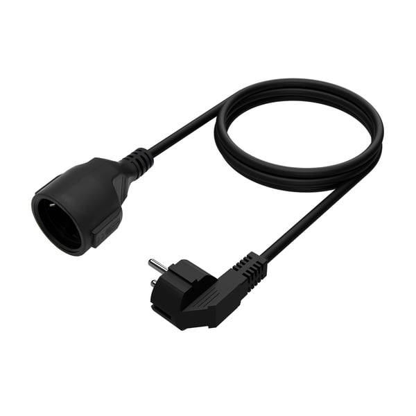 AISENS A132-0600 jatkojohto 2 m 1 AC-pistorasia(a) Sisätila Musta