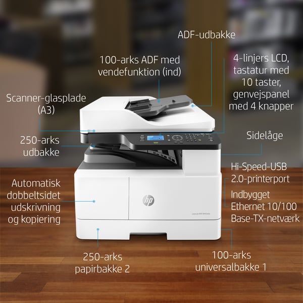 HP LaserJet MFP M443nda Laser A3 1200 x 1200 dpi 24 sider pr. minut