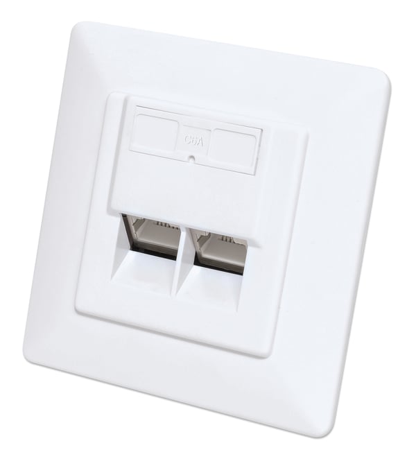 Intellinet 771917 stikkontakt 2 x RJ-45 Hvid