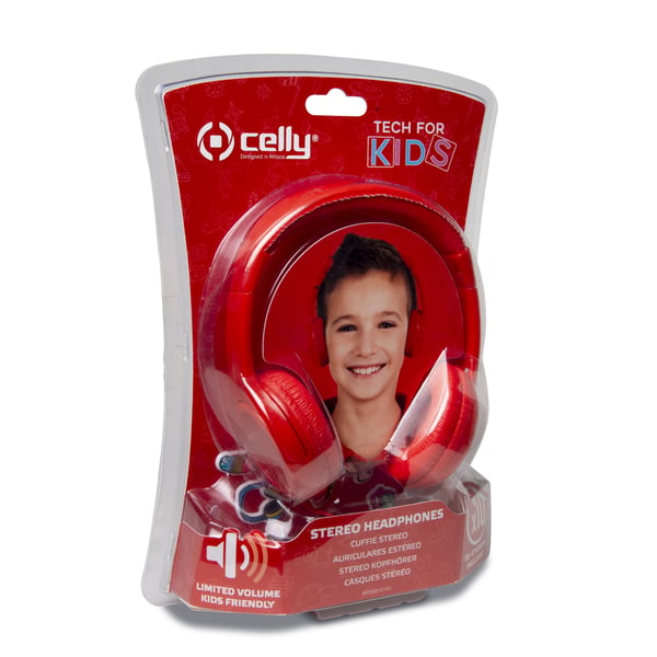 Celly KidsBeat Hovedtelefoner Ledningsført Headset Rød