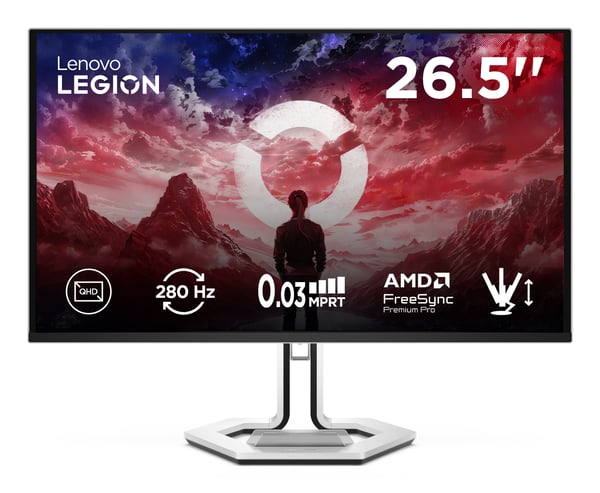 Lenovo Legion Pro 27Q-10 platta pc-skärmar 67,3 cm (26.5") 2560 x 1440 pixlar Quad HD QD-OLED Svart, Grå