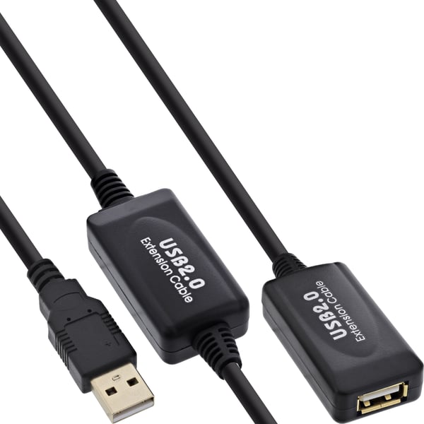 InLine 34614I USB-kabel USB 2.0 25 m USB A 0,48 Gbit/sek. Sort