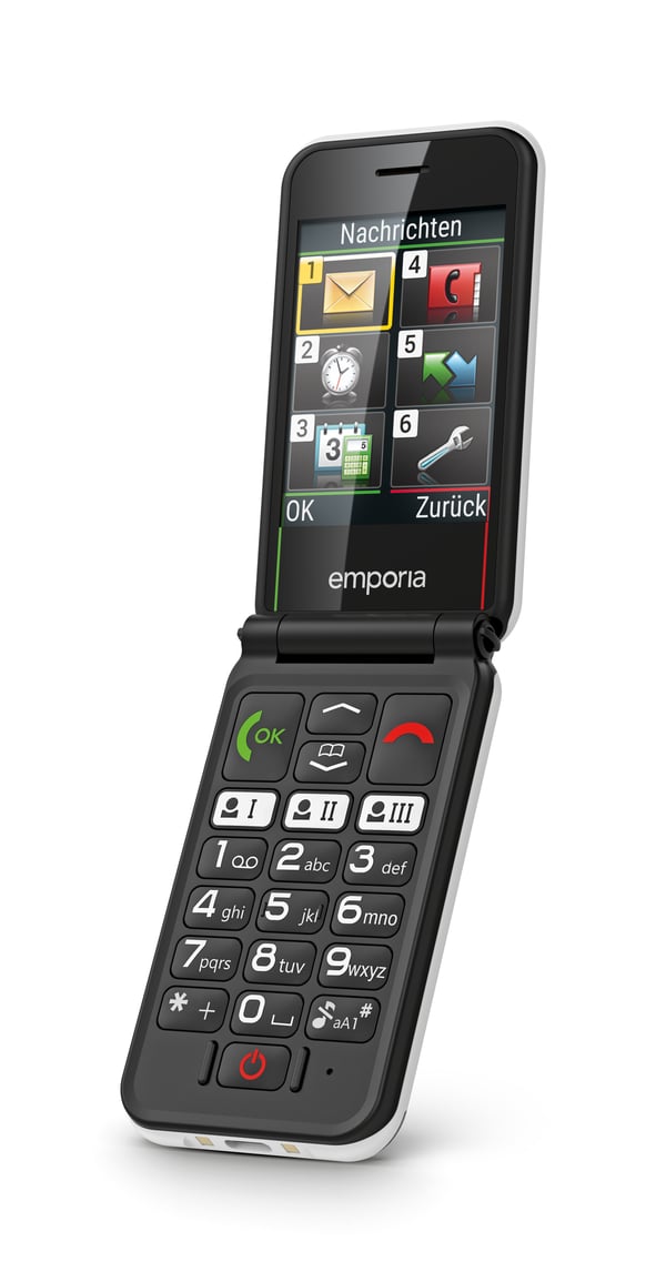 Emporia SIMPLICITYglam 7,11 cm (2.8") 106 g Valkoinen Senioripuhelin