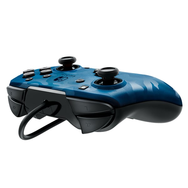 PDP Faceoff Deluxe+ Blå, Camouflage USB Gamepad Analog/digital Nintendo Switch, Nintendo Switch Lite, Nintendo Switch OLED