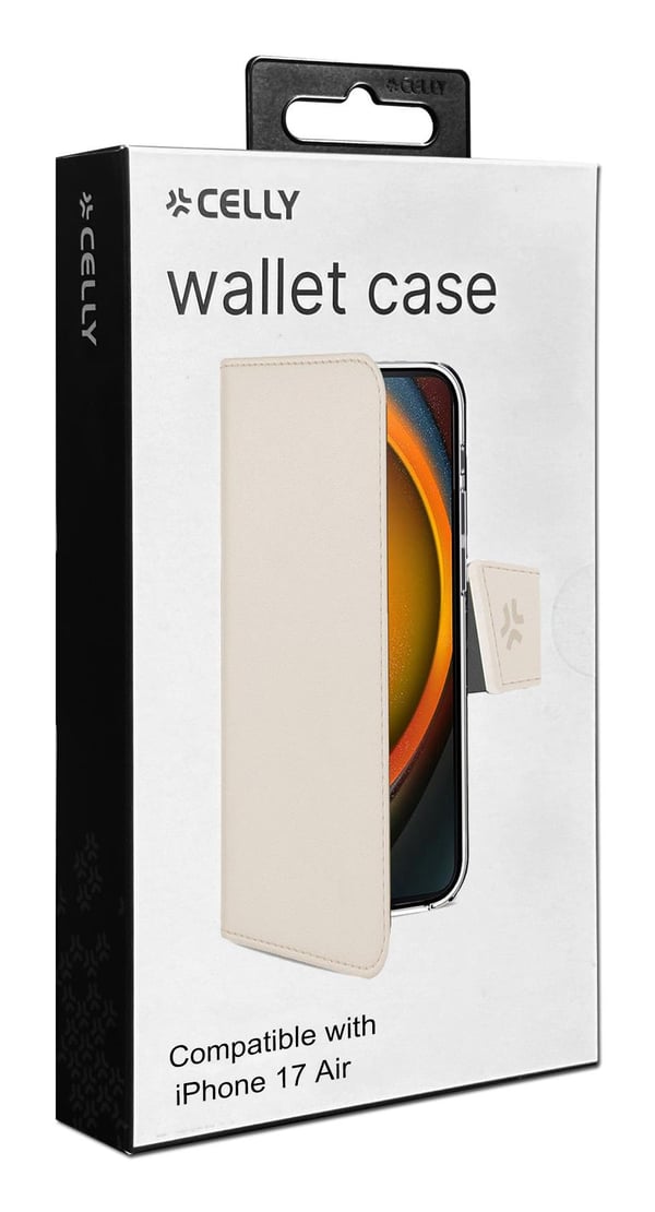 Celly WALLY mobiltelefon etui 16,5 cm (6.5") Tegnebogsetui Sand