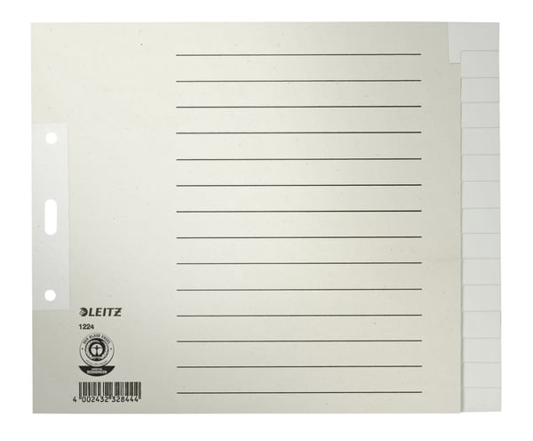 Leitz 12240085 faneskiller Blankt faneindeks Papir Grå