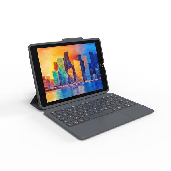 ZAGG KBD PRO KEYS MED TRACKPAD TYSK FÖR APPLE IPAD 10.2 SVART/GRÅ (103407953)