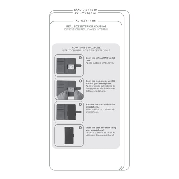 Celly Wally One XL mobiltelefon etui 12,7 cm (5") Flipetui Lyserød