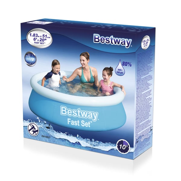 Bestway 57392 maanpäällinen uima-allas Puhallettava uima-allas Pyöreä 940 L Sininen
