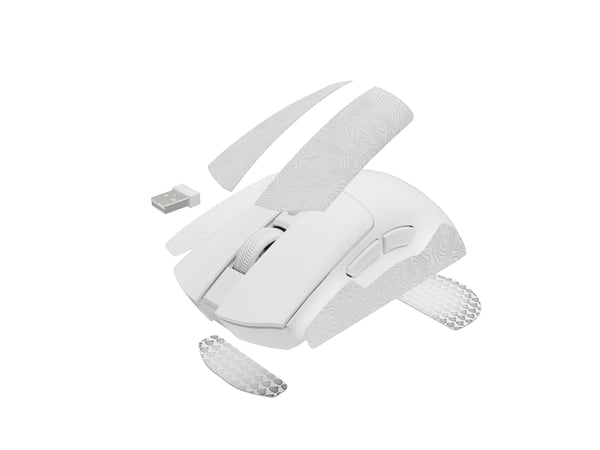 GENESIS Zircon 880 White mus Spil Højre hånd RF Wireless + Bluetooth + USB Type-C Optisk 12000 dpi