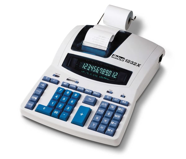 Rexel Bordregnemaskine med print Ibico 1232X Professional 12-cifre