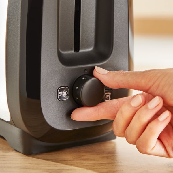 Tefal Subito TT5S1DE0 leivänpaahdin 7 2 viipale(i)ta 1300 W Musta, Ruostumaton teräs