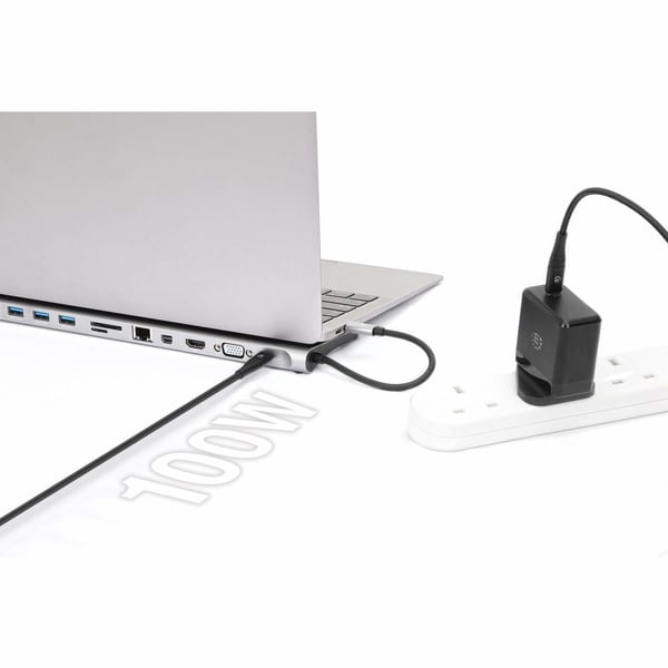 Manhattan 130578 kannettavien tietokoneiden telakka ja porttitoistin Langallinen USB 3.2 Gen 1 (3.1 Gen 1) Type-C Alumiini