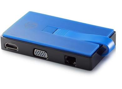 HP USB-A Travel Dock for All notebook Langallinen USB 3.2 Gen 1 (3.1 Gen 1) Type-A Musta