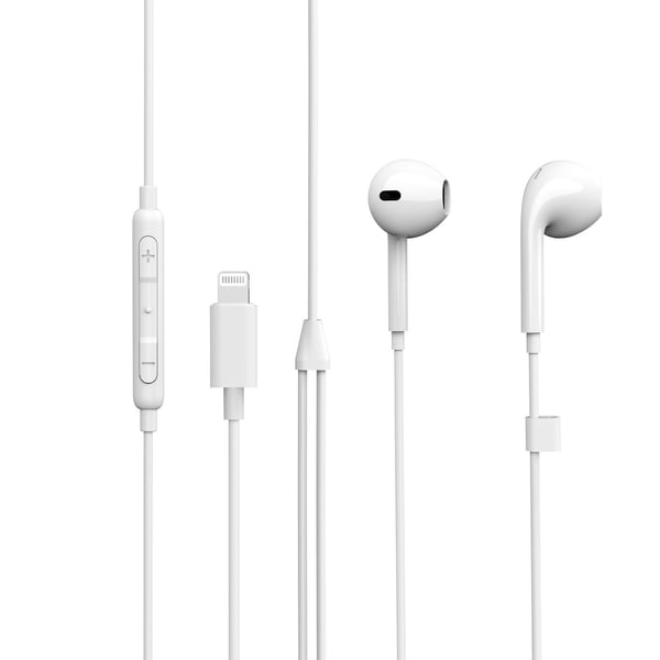 eSTUFF ES652010 hörlur och headset Hörlurar Kabel I öra Samtal/musik Vit