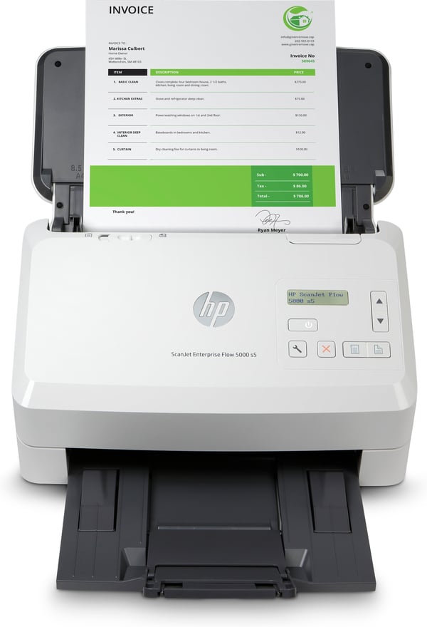 HP Scanjet Enterprise Flow 5000 s5 Arkkisyöttöskanneri 600 x 600 DPI A4 Valkoinen