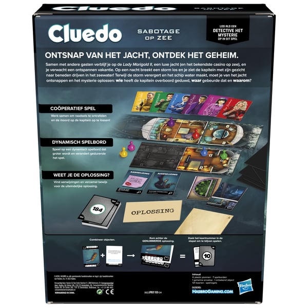 Hasbro Gaming Clue Sabotage on the High Seas 60 min Lautapeli Salapoliisi